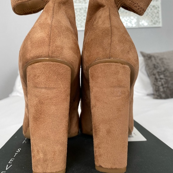 Steve Madden Tawnie Tan Suede Caged Heels - Picture 5 of 8